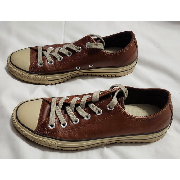 Converse Chuck Taylor All Star City Trek Brown Leather Low Top Sneakers 141969C - Picture 3 of 8